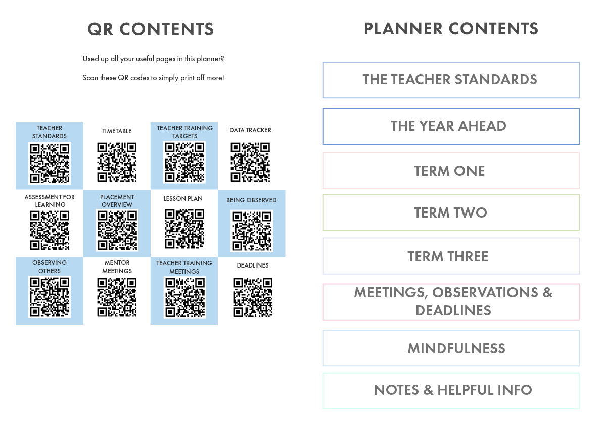 Blue Summit - Student Teacher Planner