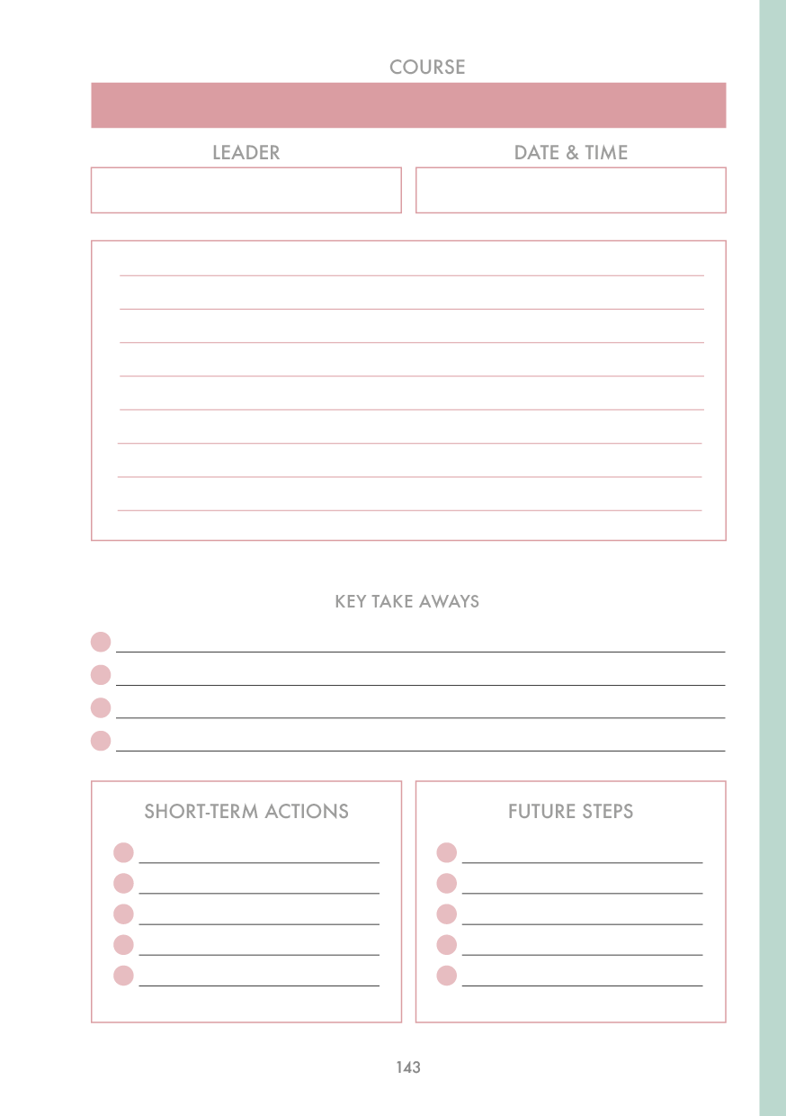 Blush Tide - Soft Back Educator Notebook