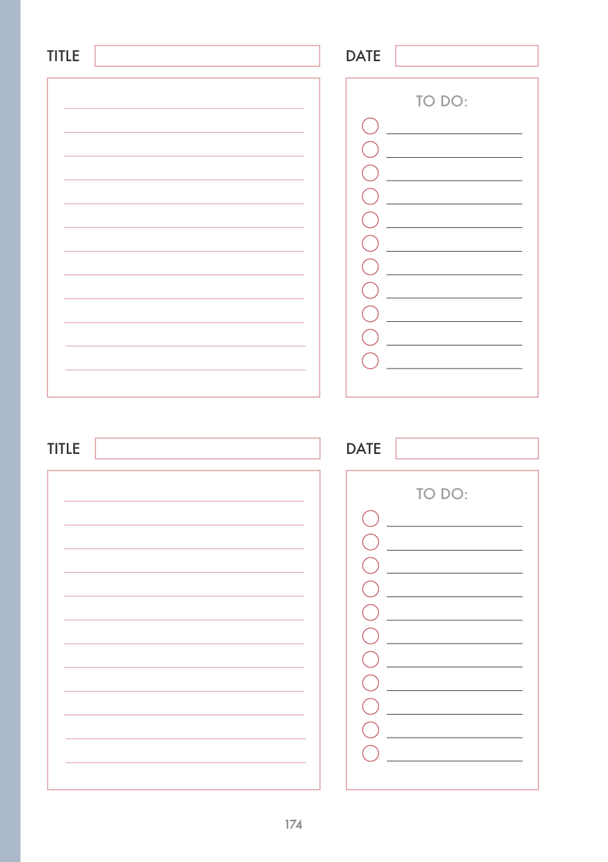 Blush Tide - Soft Back Educator Notebook