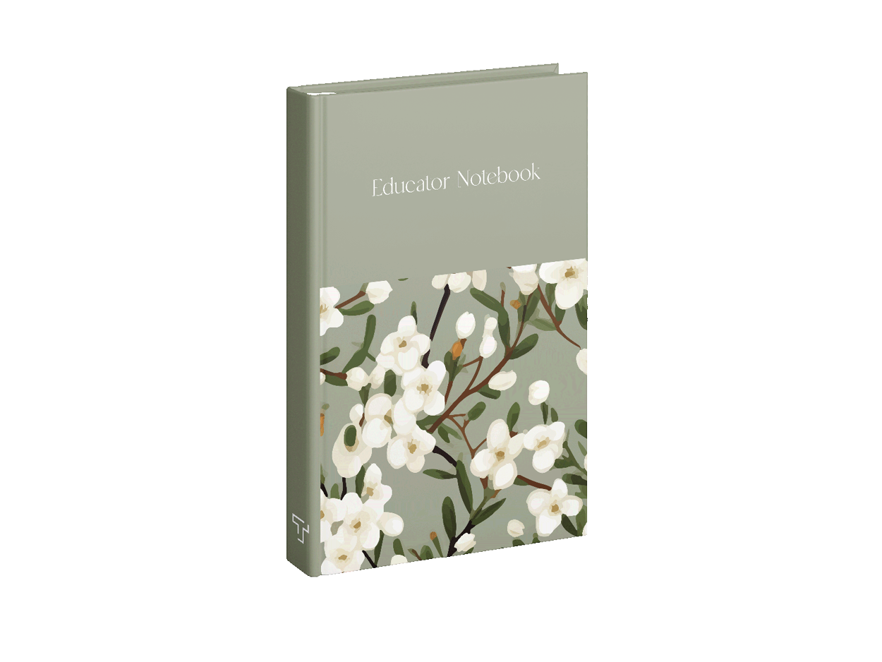 Emerald Blossom - Soft Back Book Educator Notebook