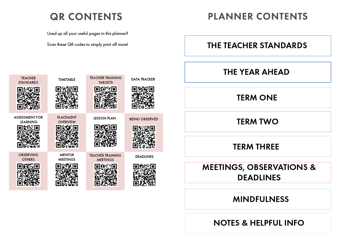 Floral Whisper - Student Teacher Planner