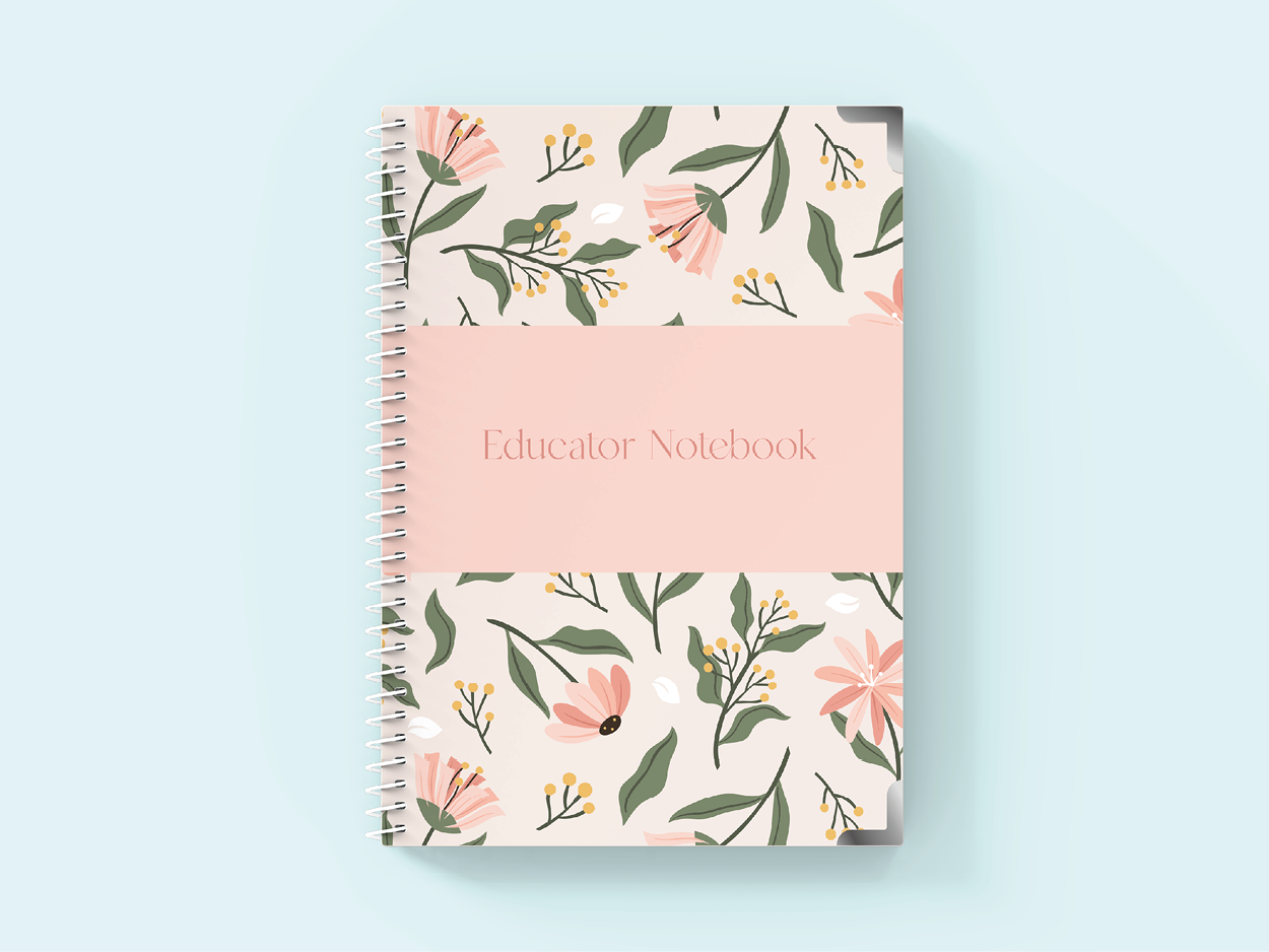 Posy Pink - Spiral Educator Notebook