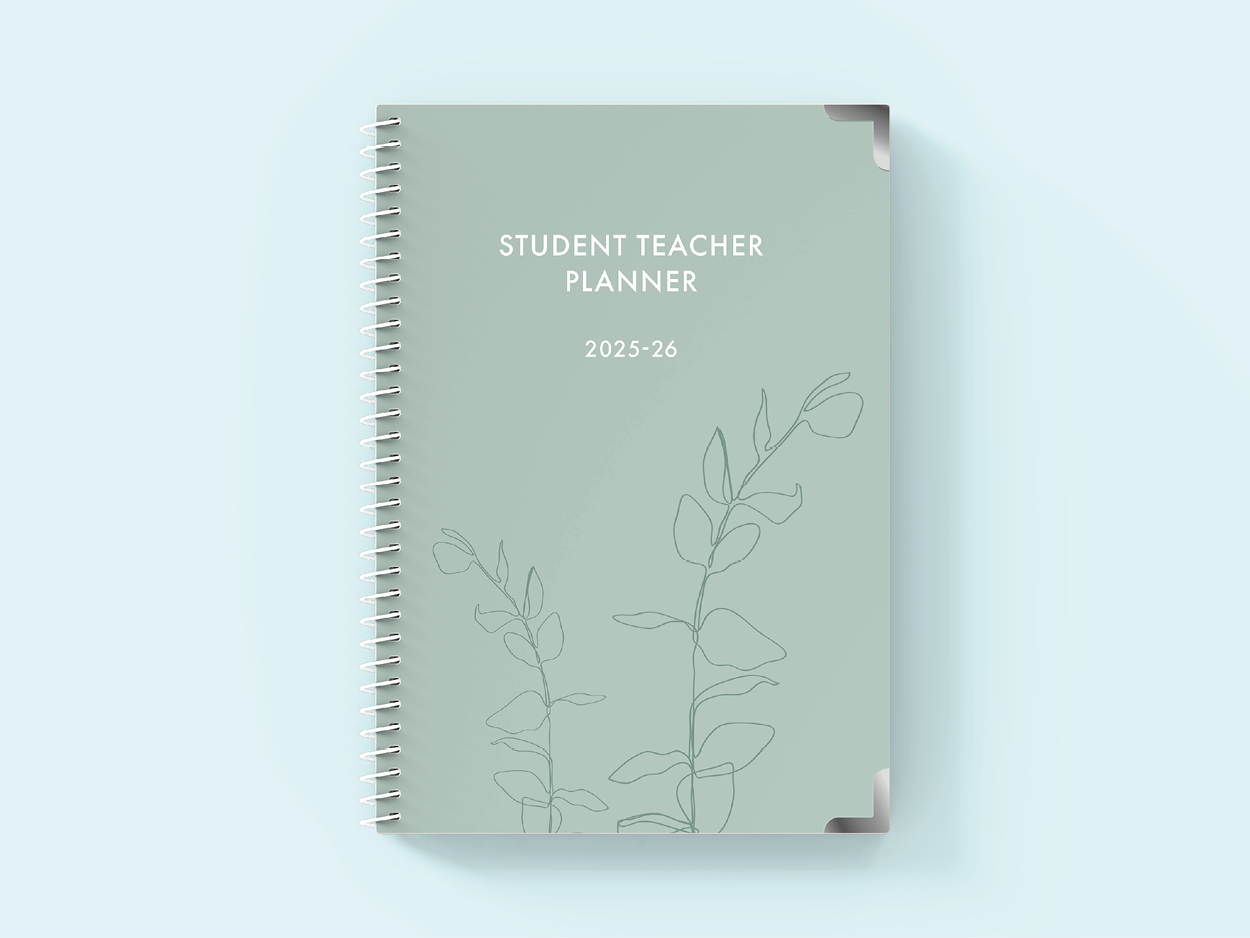 Botanical Serenity - Spiral Student Teacher Planner