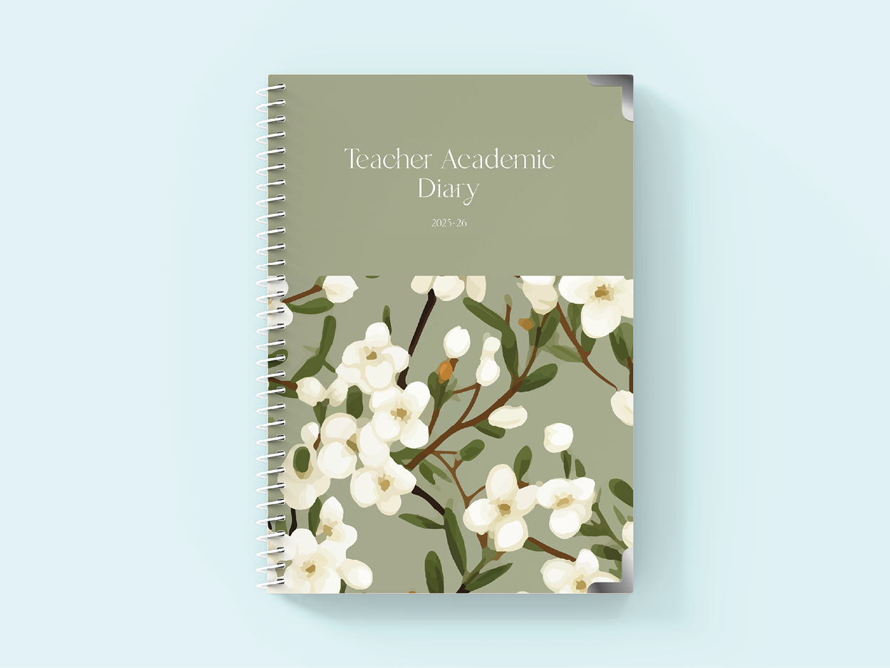 Emerald Blossom - Spiral Teacher Academic Diary