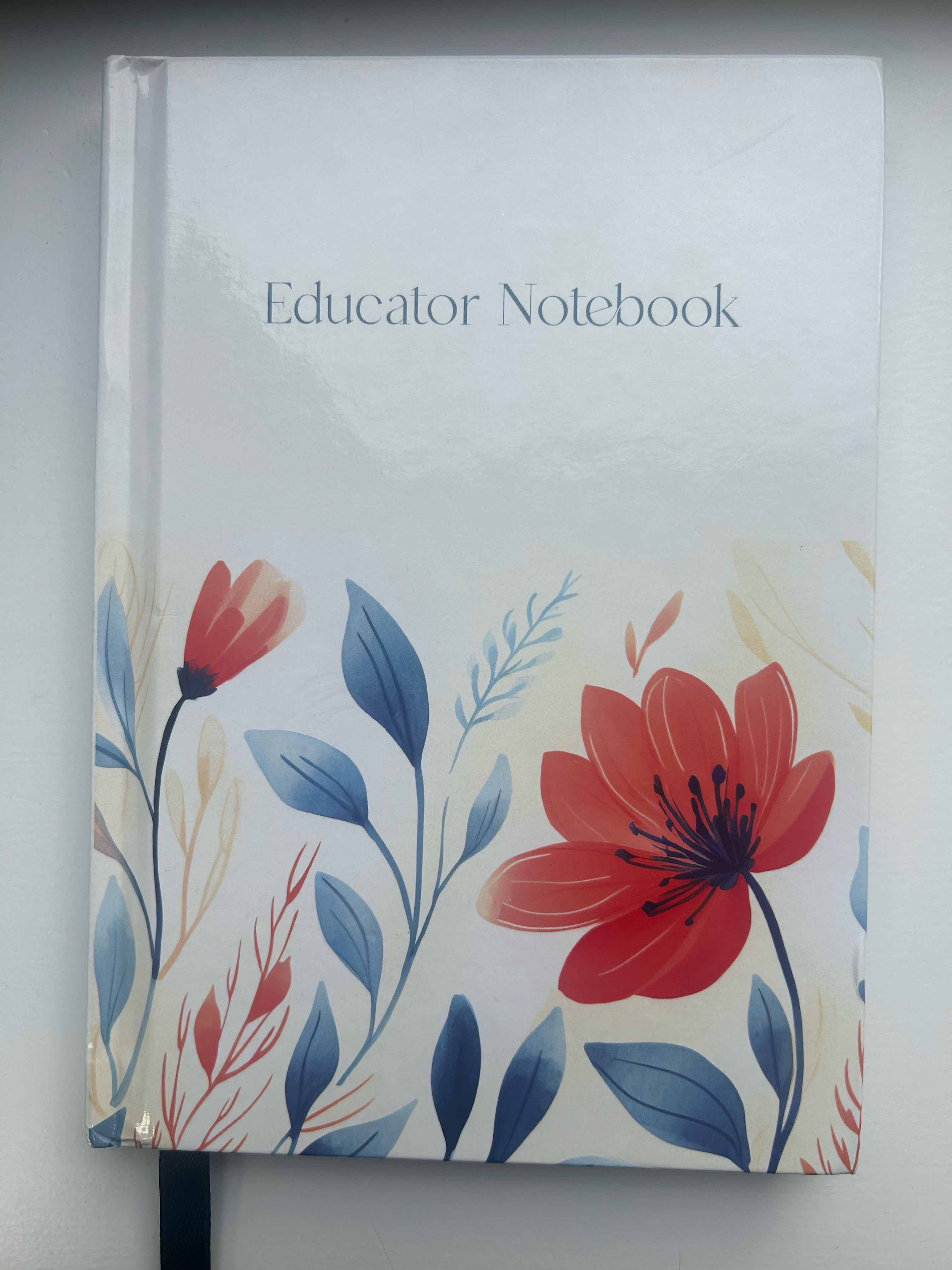 Hard Back Educator Notebook - Floral Rouge