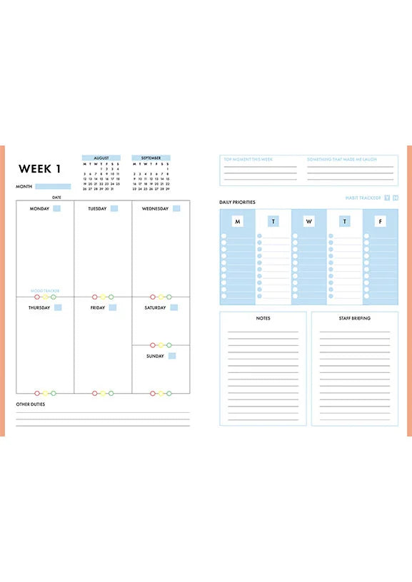 Tidy Blue Horizon  - Teacher Planbook